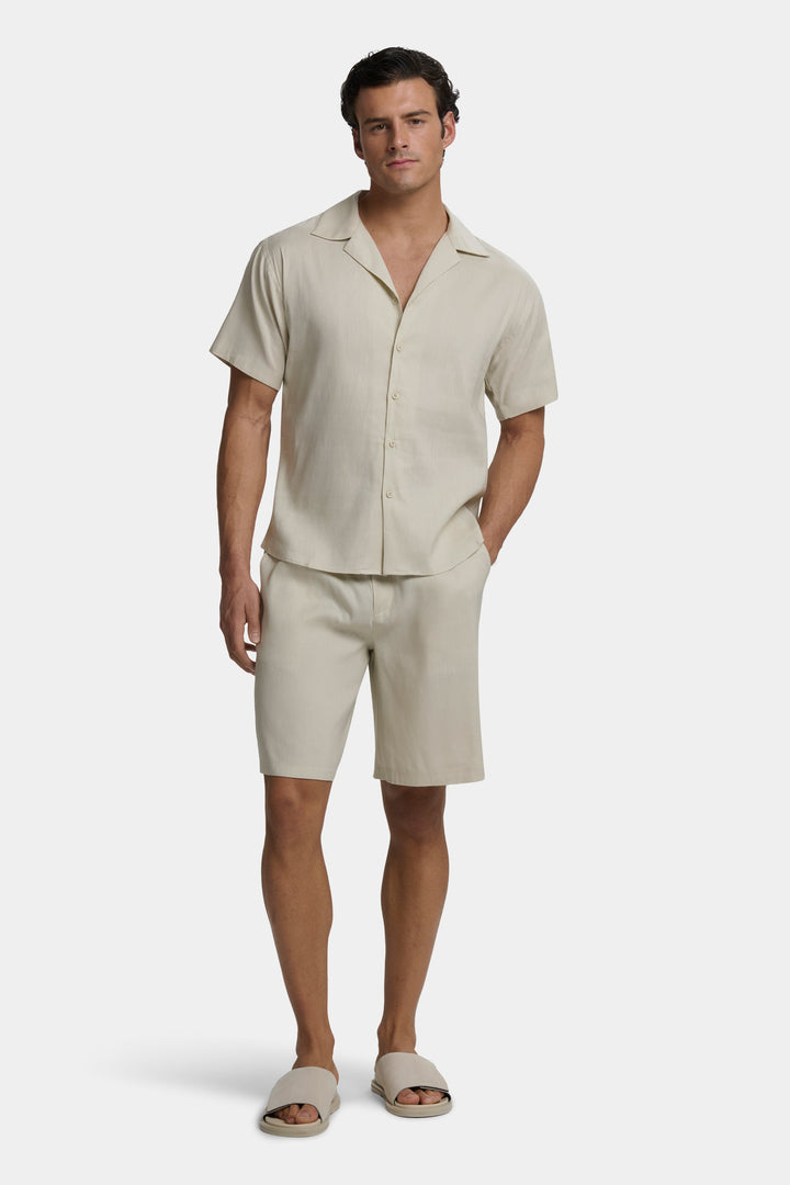 Het Linnen Shirt met korte mouwen