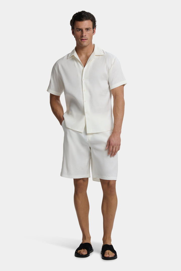 Het Linnen Shirt met korte mouwen