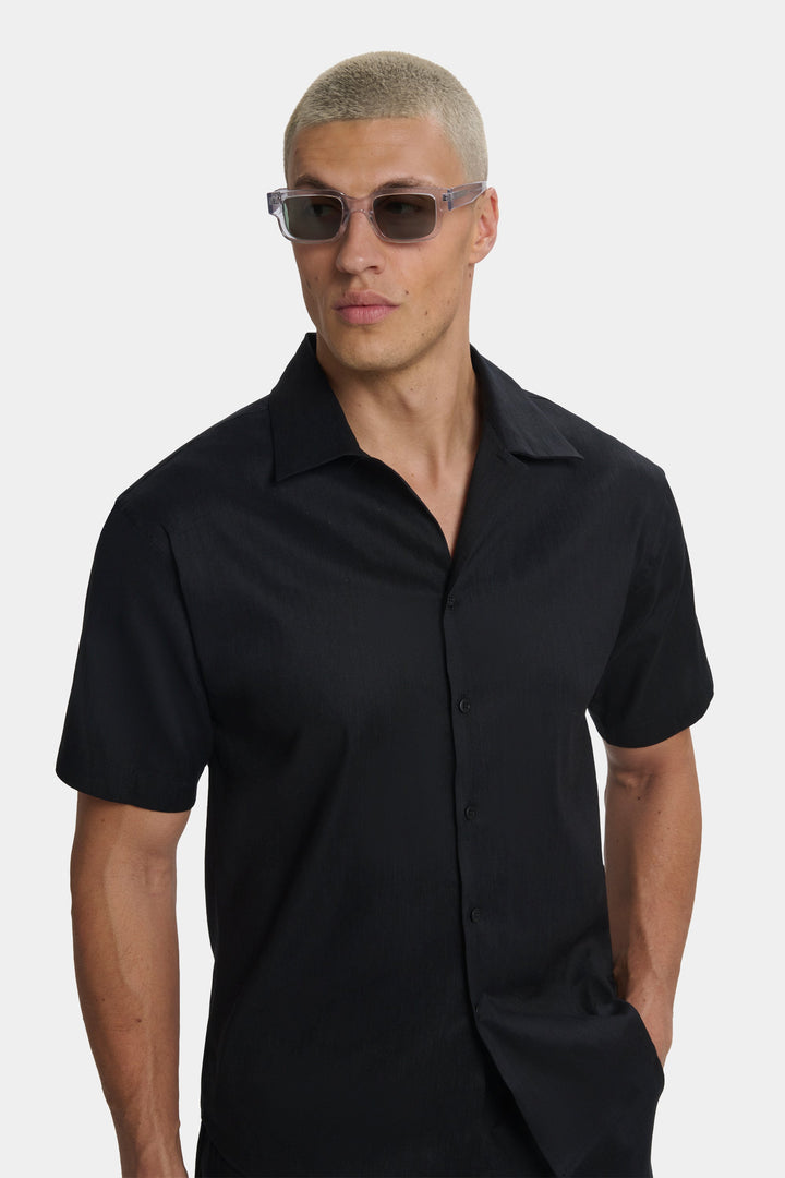 Het Linnen Shirt met korte mouwen