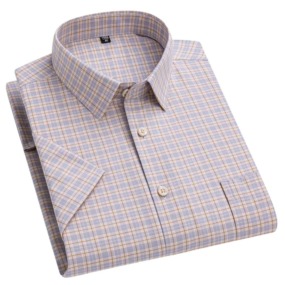 Zack | Katoenen shirt met korte mouwen