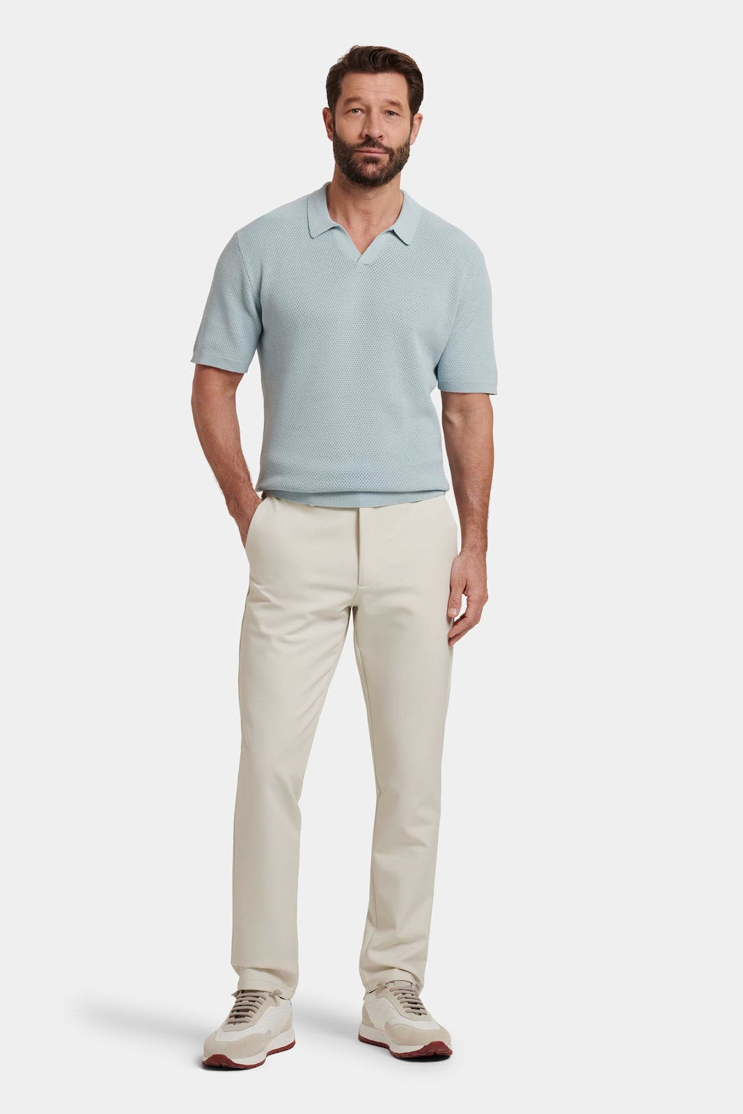 De Capri-polo met korte mouwen