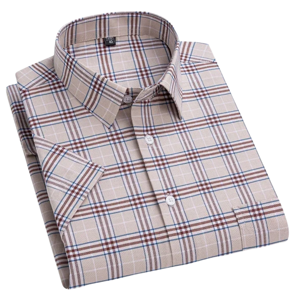 Zack | Katoenen shirt met korte mouwen