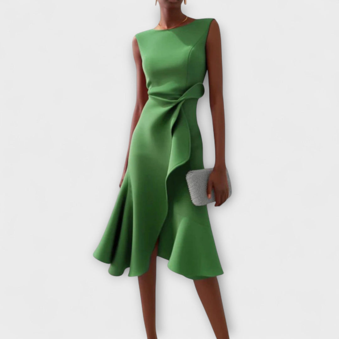 Sheila | Elegante Asymmetrische Midi Jurk
