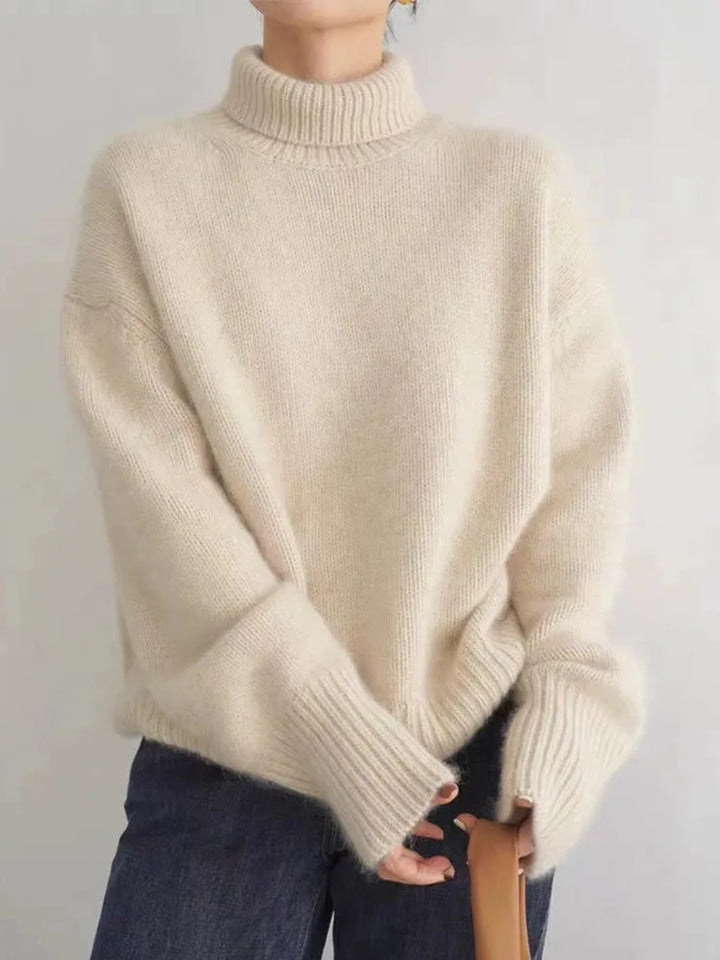 Pull over met hoge kraag