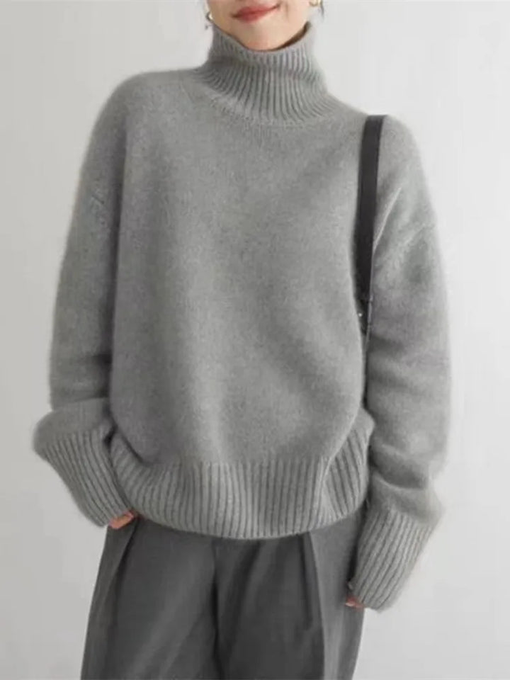 Pull over met hoge kraag