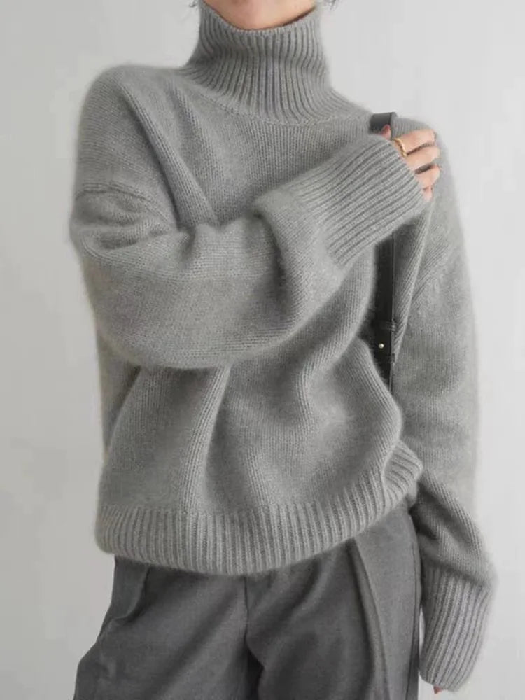 Pull over met hoge kraag