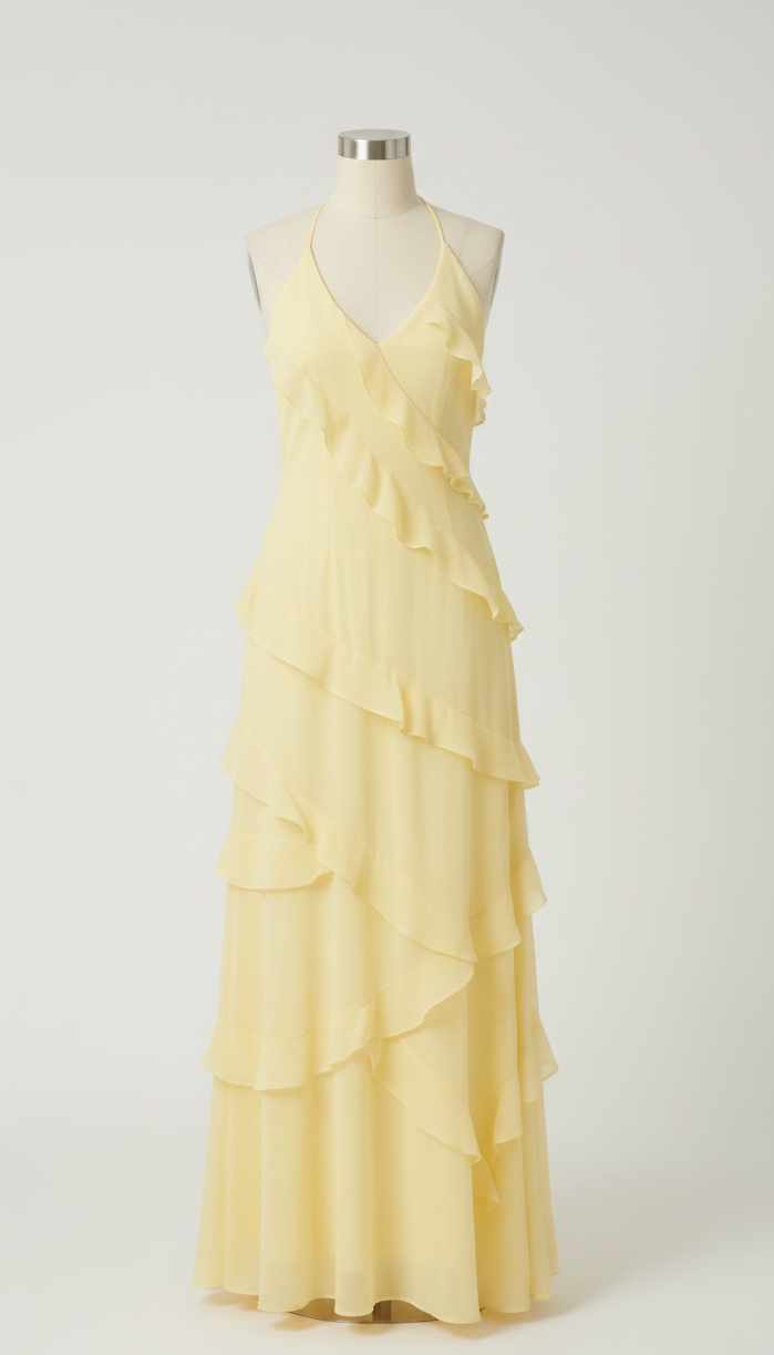Mimi Ruffle Maxi Jurk