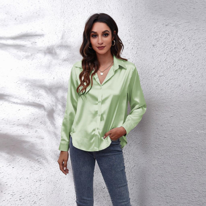 Sheila | Satijnen Blouse