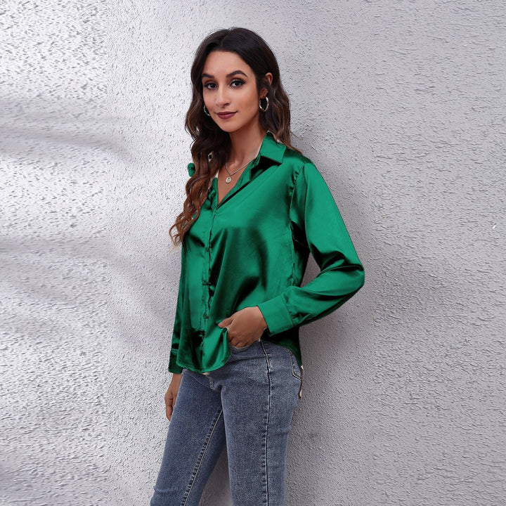 Sheila | Satijnen Blouse