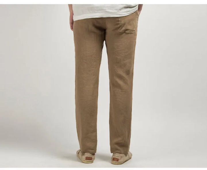 Linnen broek in Old Money-stijl