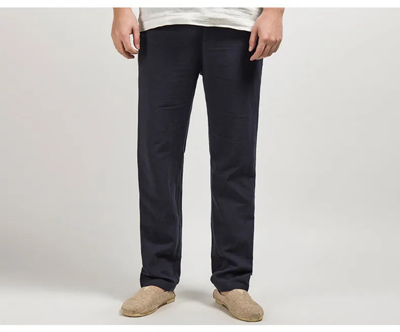 Linnen broek in Old Money-stijl