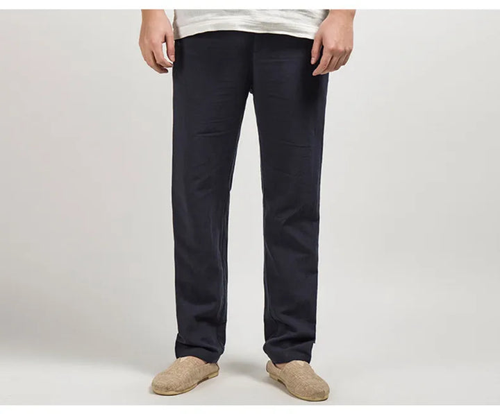 Linnen broek in Old Money-stijl