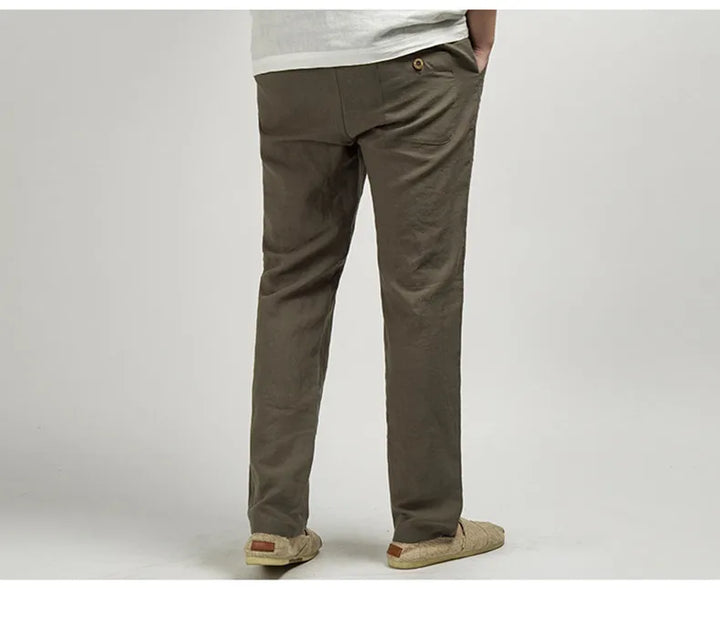 Linnen broek in Old Money-stijl