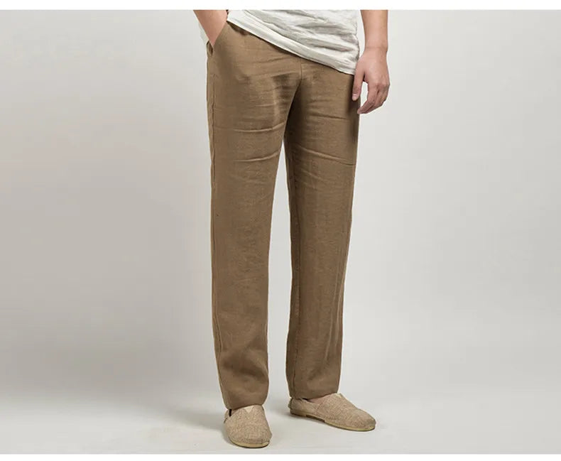 Linnen broek in Old Money-stijl