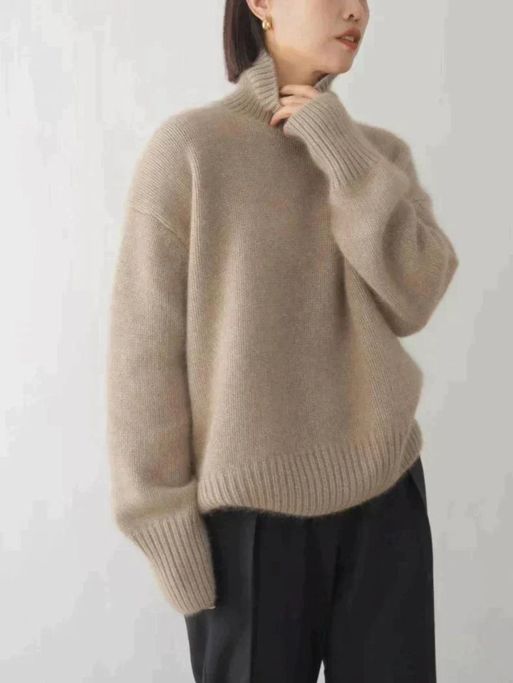 Pull over met hoge kraag