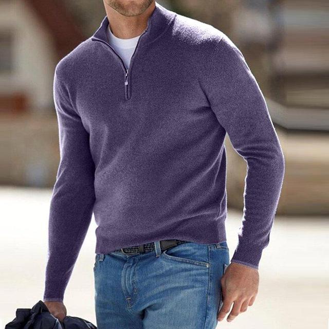 Merino V hals Trui met rits
