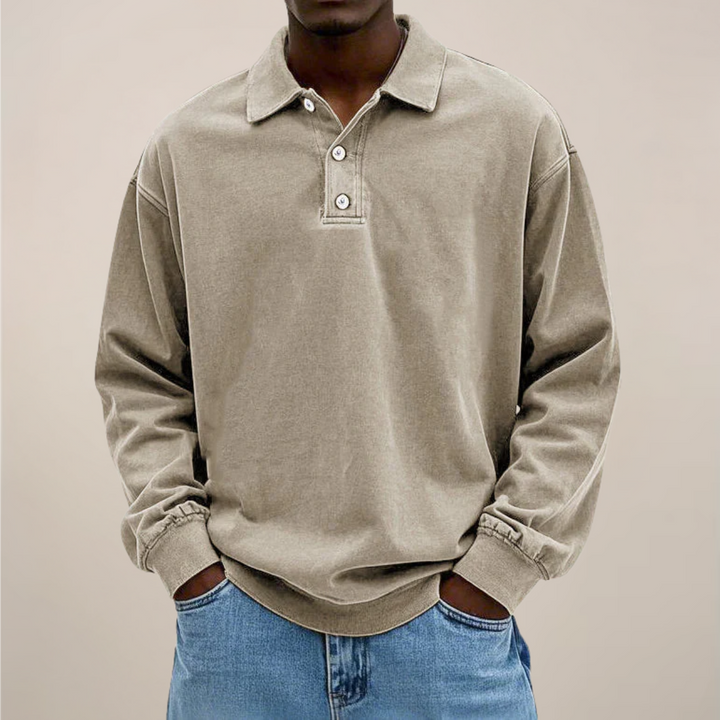 Poloshirt met lange mouwen voor heren – Een onmisbaar kledingstuk in een relaxte, smart casual stijl