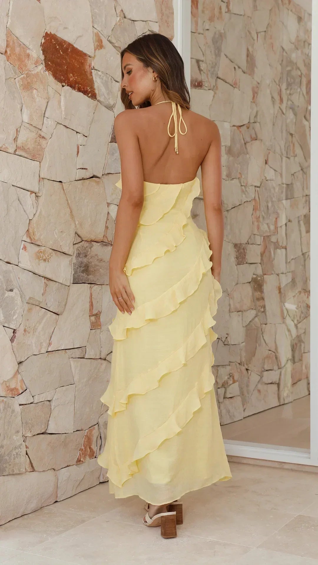 Mimi Ruffle Maxi Jurk