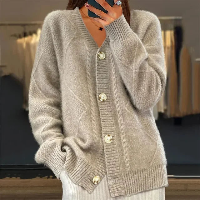 Olive | Cardigan Trui
