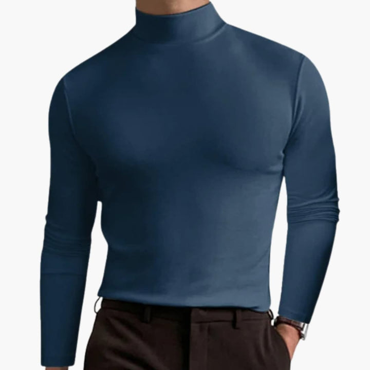 Slimfit Col Shirt met Lange Mouwen