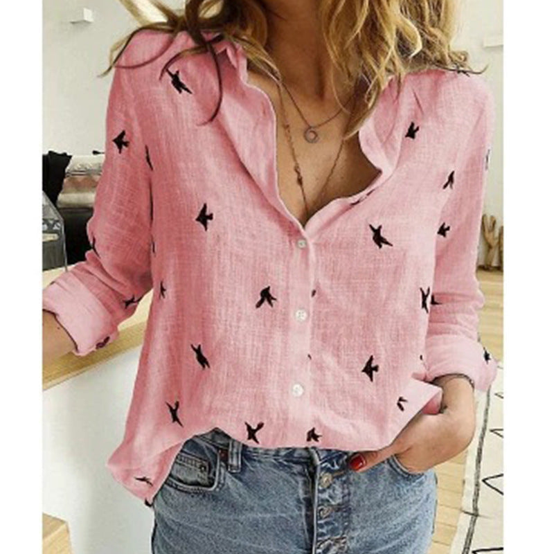 Roze (met vogeltjes) / 5XL