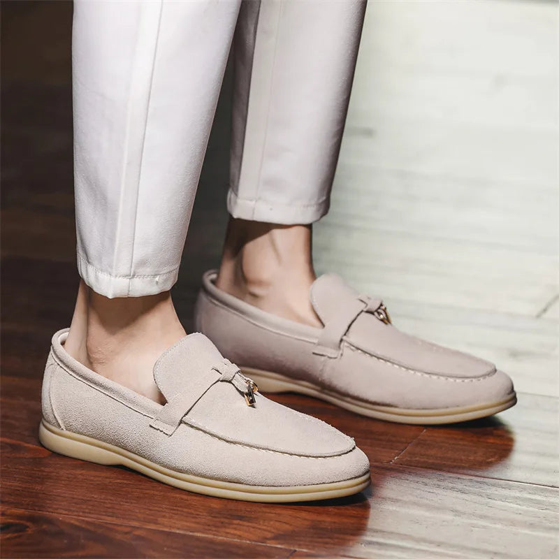 Shaffer-loafers van rundsuède