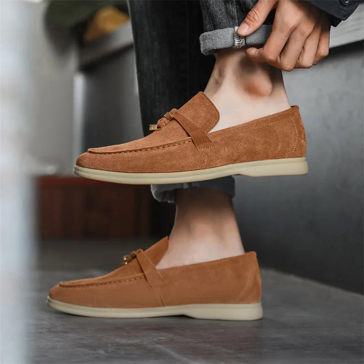 Shaffer-loafers van rundsuède
