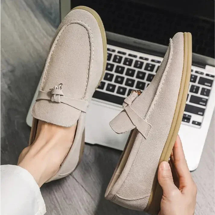 Shaffer-loafers van rundsuède