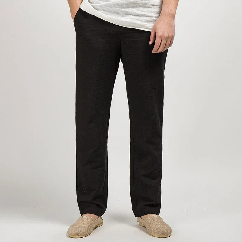 Linnen broek in Old Money-stijl
