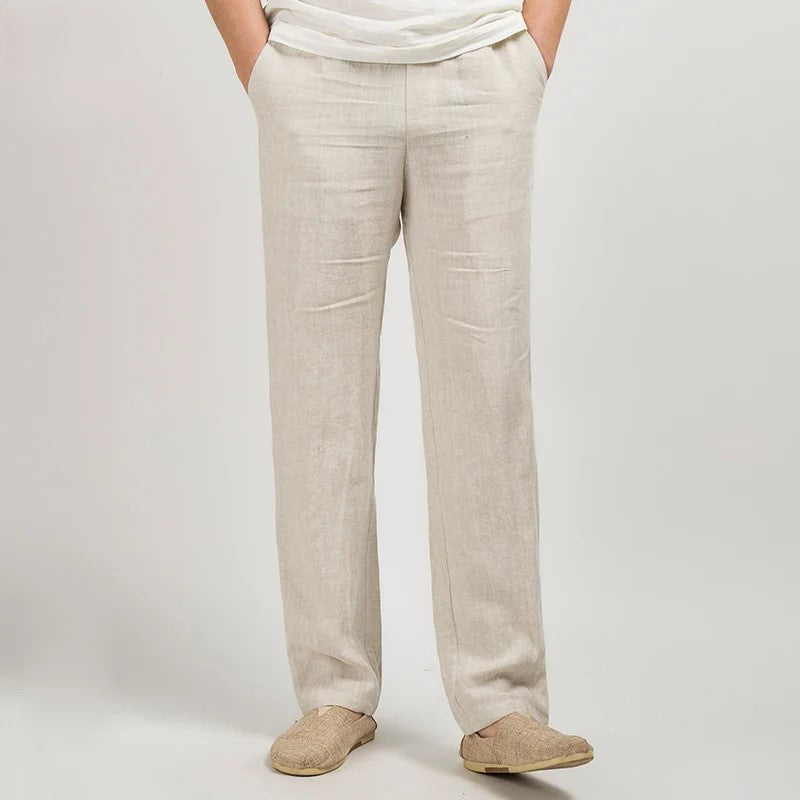 Linnen broek in Old Money-stijl