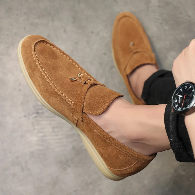 Shaffer-loafers van rundsuède