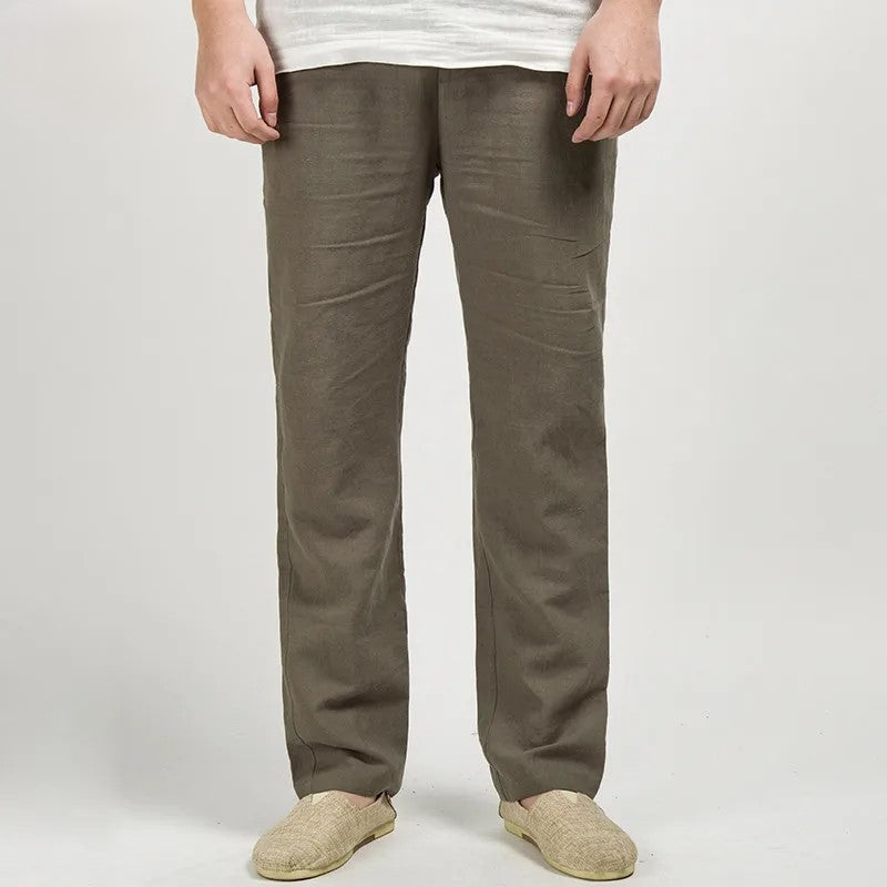 Linnen broek in Old Money-stijl