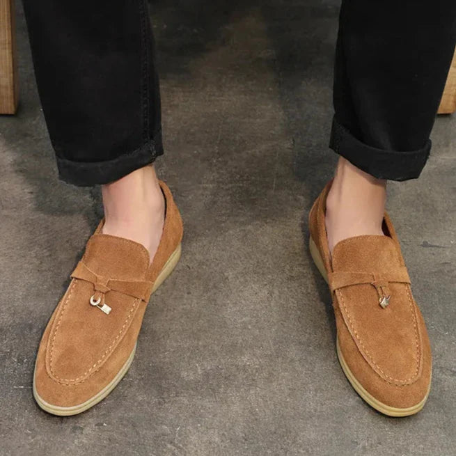 Shaffer-loafers van rundsuède