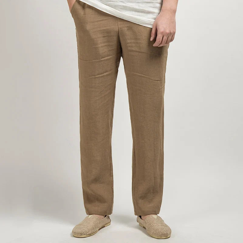 Linnen broek in Old Money-stijl
