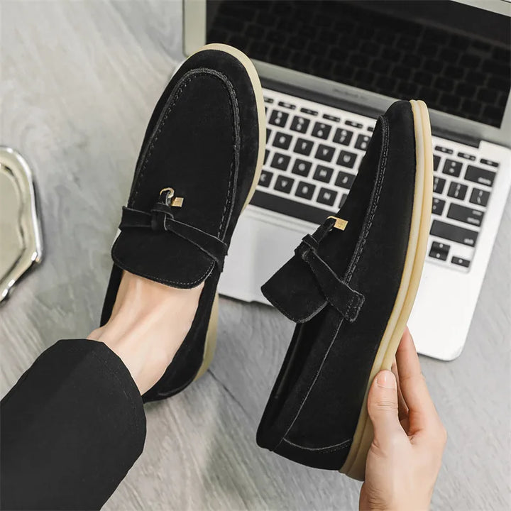 Shaffer-loafers van rundsuède