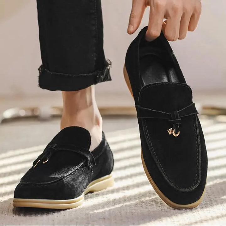 Shaffer-loafers van rundsuède