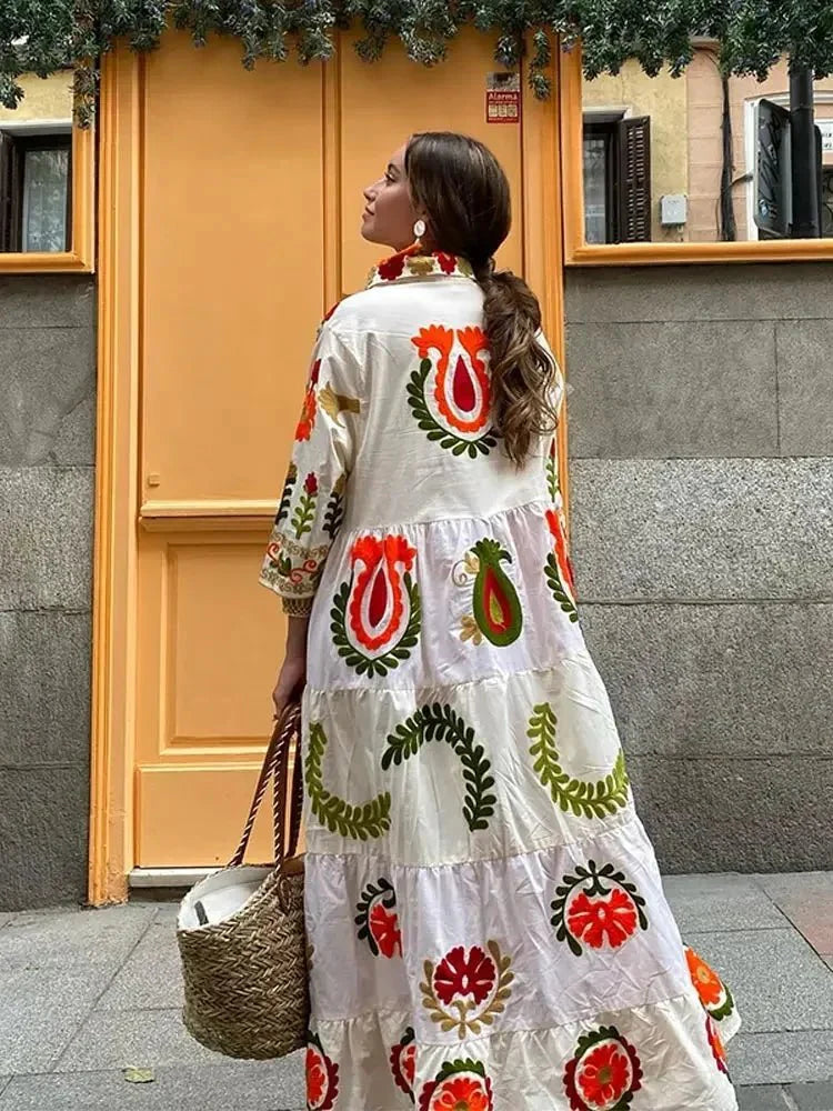 Maxi Zomerjurk Boho Oversized