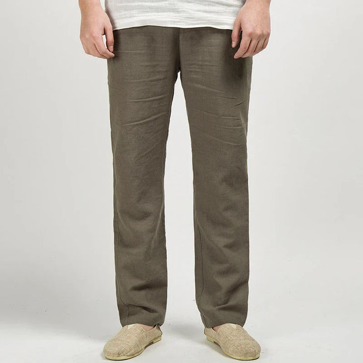Linnen broek in Old Money-stijl