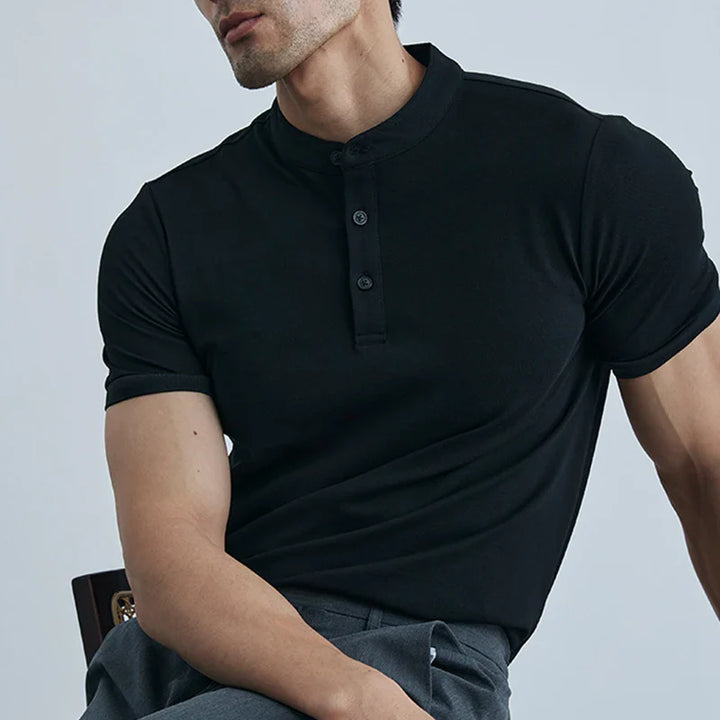 Austin T-shirt met kraag en slanke pasvorm