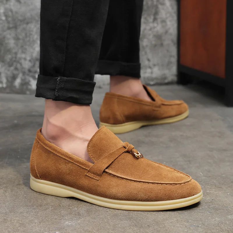 Shaffer-loafers van rundsuède