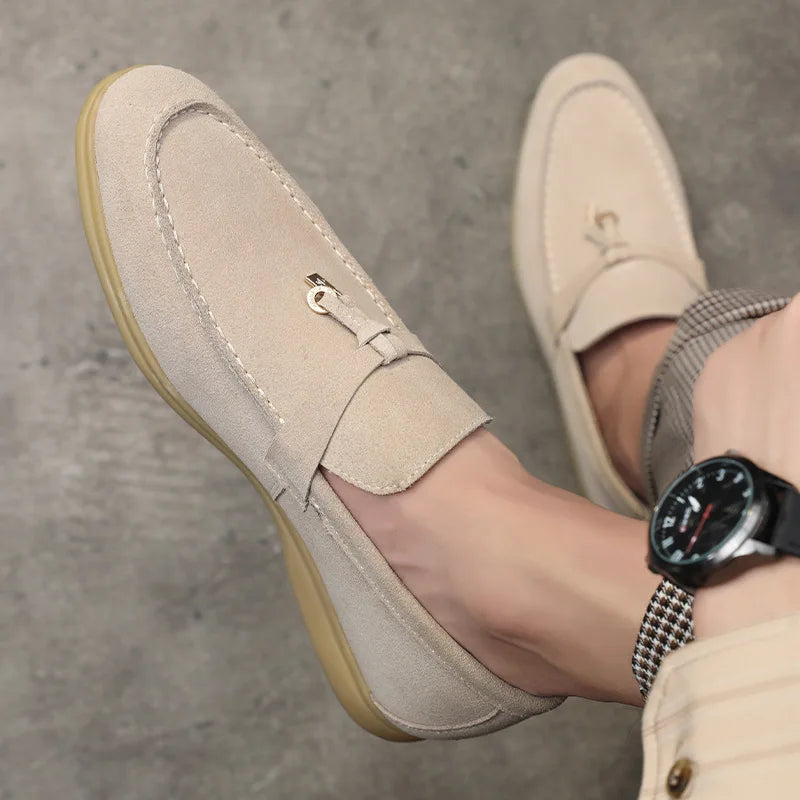 Shaffer-loafers van rundsuède