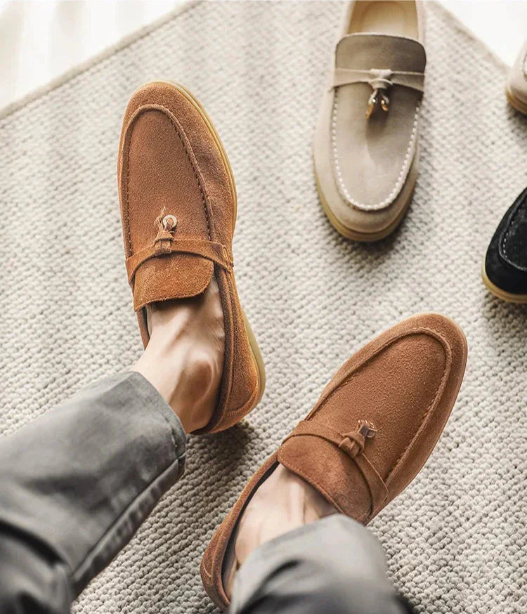 Shaffer-loafers van rundsuède