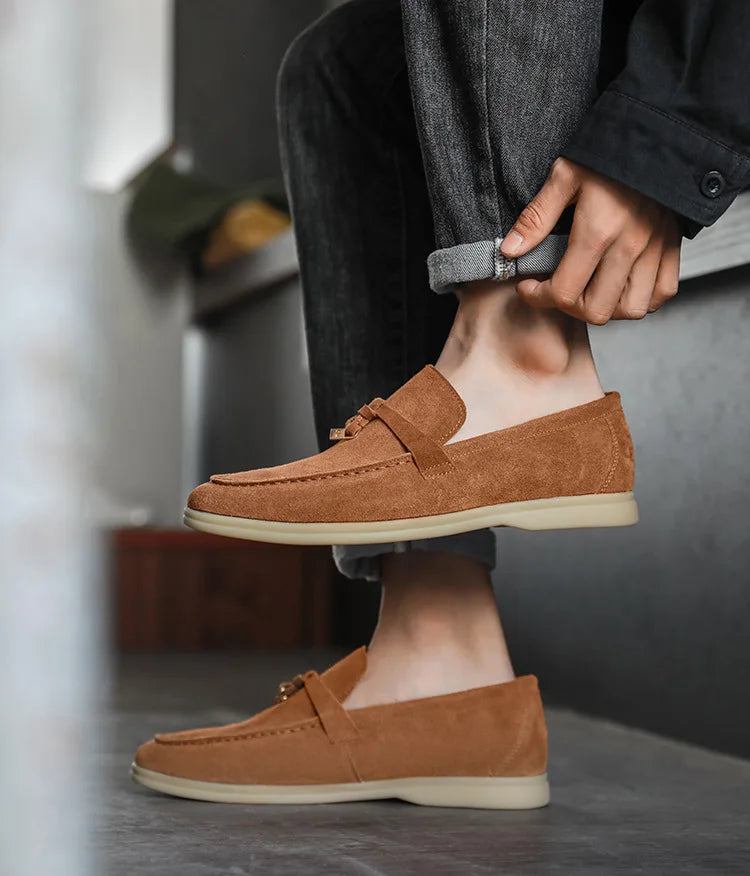 Shaffer-loafers van rundsuède