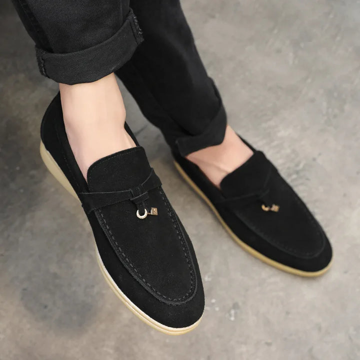 Shaffer-loafers van rundsuède