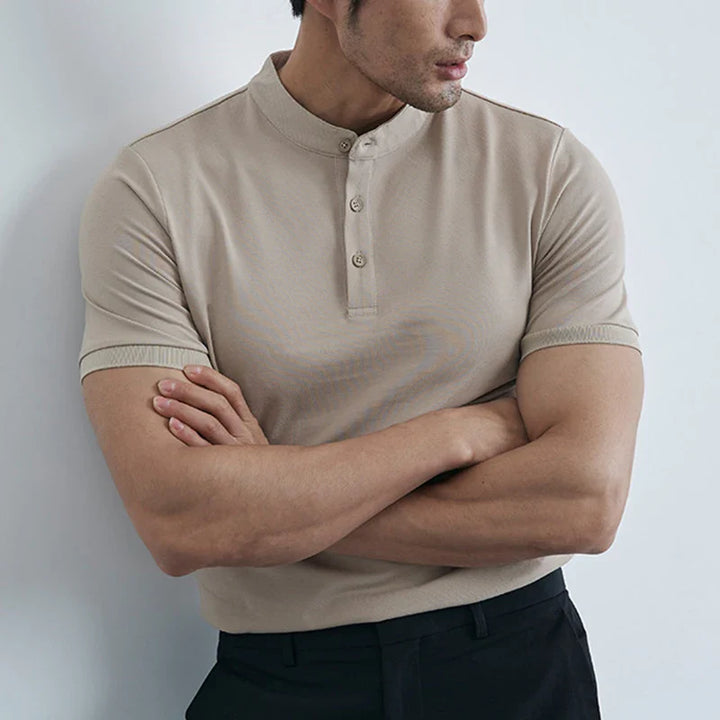 Austin T-shirt met kraag en slanke pasvorm