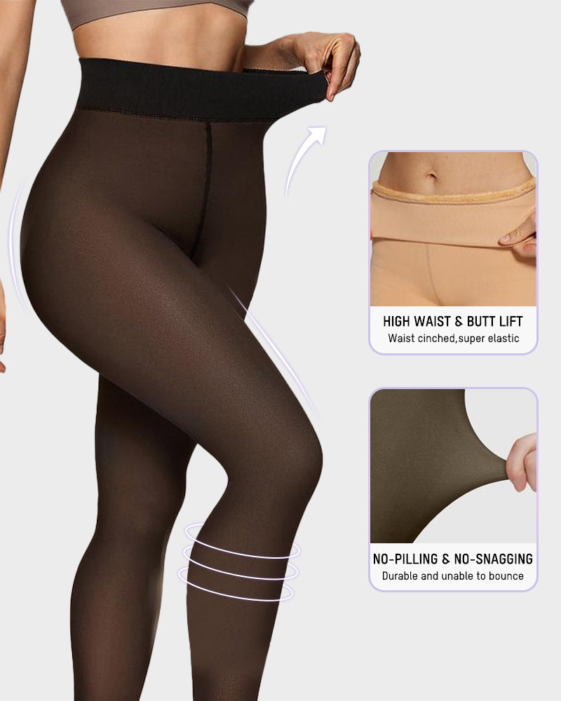 Semi Transparante Fleece Legging