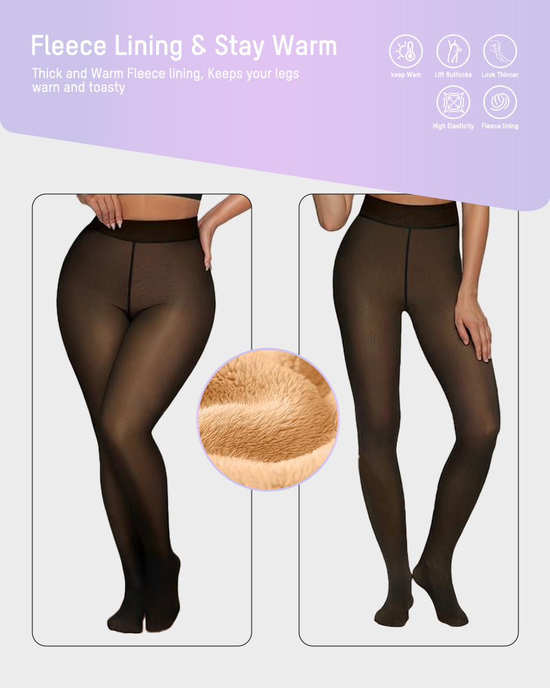 Semi Transparante Fleece Legging
