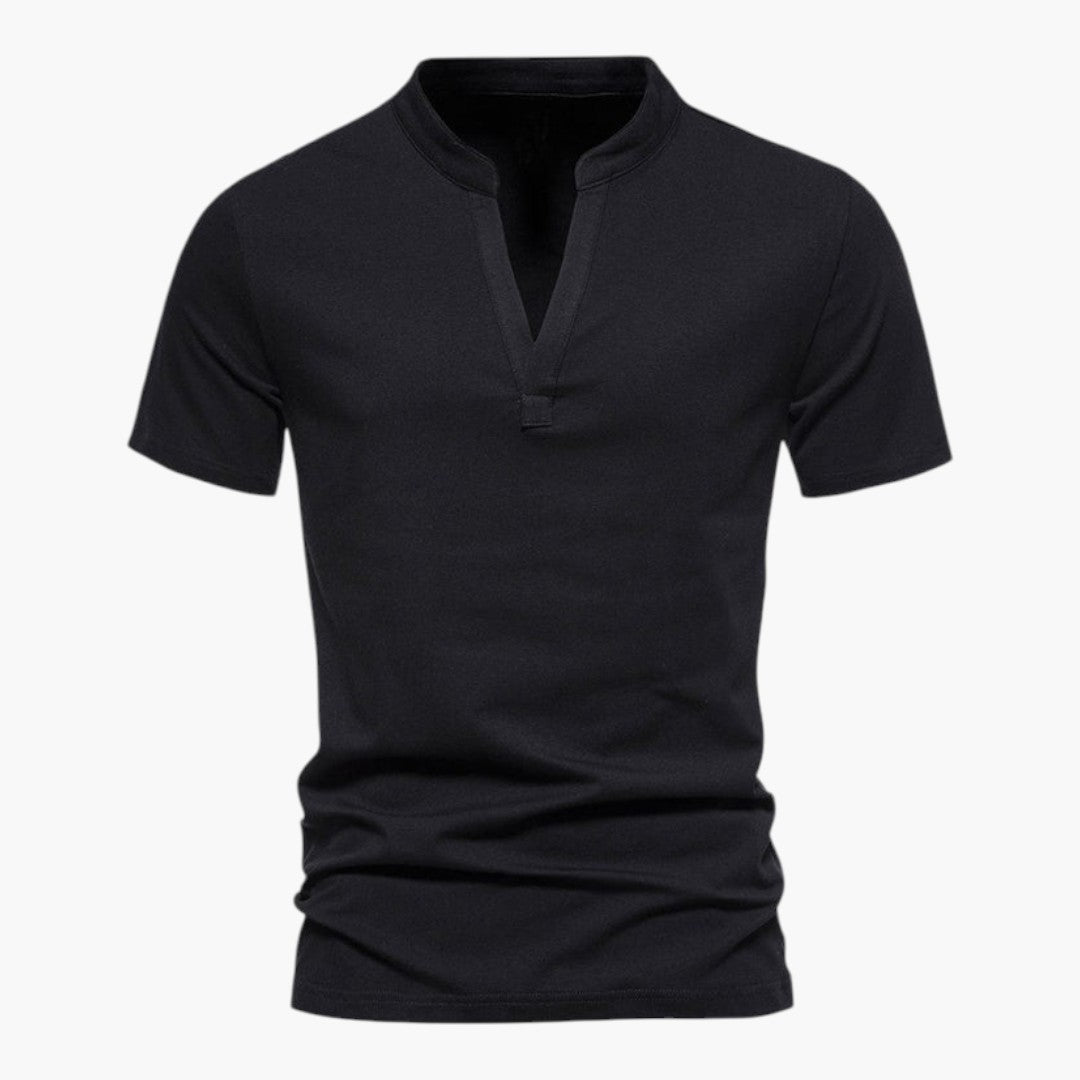 T-shirt met V-hals en korte mouwen voor heren