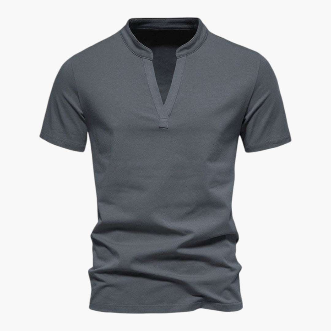 T-shirt met V-hals en korte mouwen voor heren