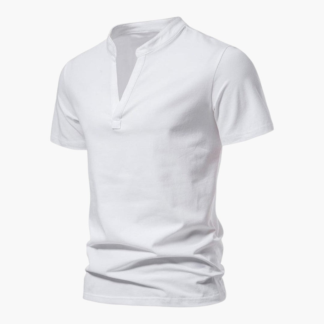 T-shirt met V-hals en korte mouwen voor heren